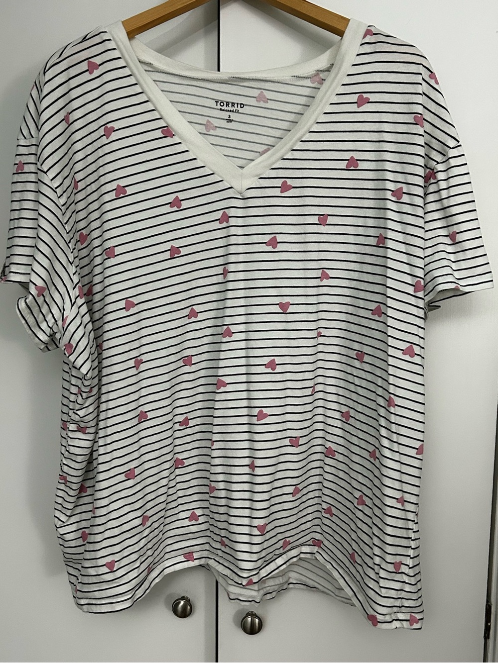 Torrid V-Neck Heart Shirt